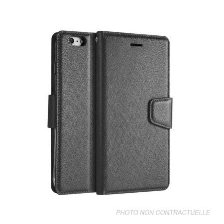 Étui iPhone 16 Pro Max Noir en Simili-Cuir